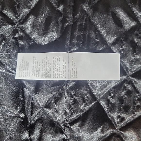 DENNIS BY DENNIS BRASSO Black Water Resistant Quilted Interior Coat Gold Buttons - Picture 14 of 15